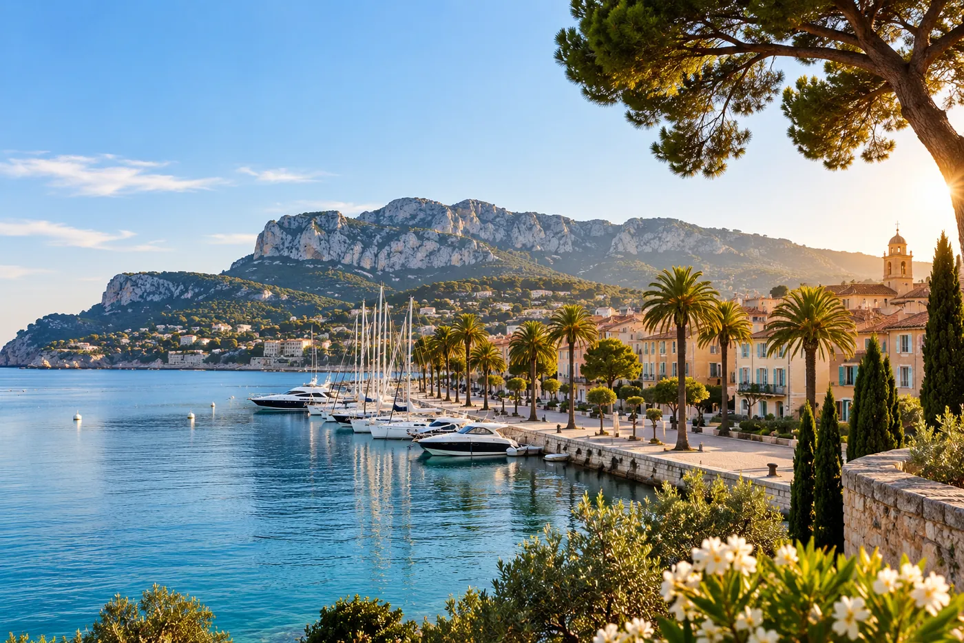 Paysage éditorial évoquant la Provence-Alpes-Côte d'Azur